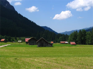 Heuhütten bei Hinterstein